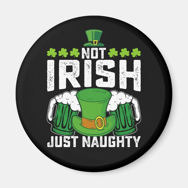 Aimant Pas Irlandais Juste Moche Drôle Fête De La Saint-P (Devant)