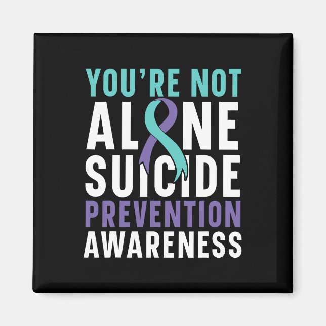 Aimant Pas seule Dépression Prévention Suicide Sensibilis (Devant)