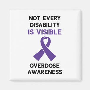 Aimant Pas tous les rubans violets pour handicapés Sensib
