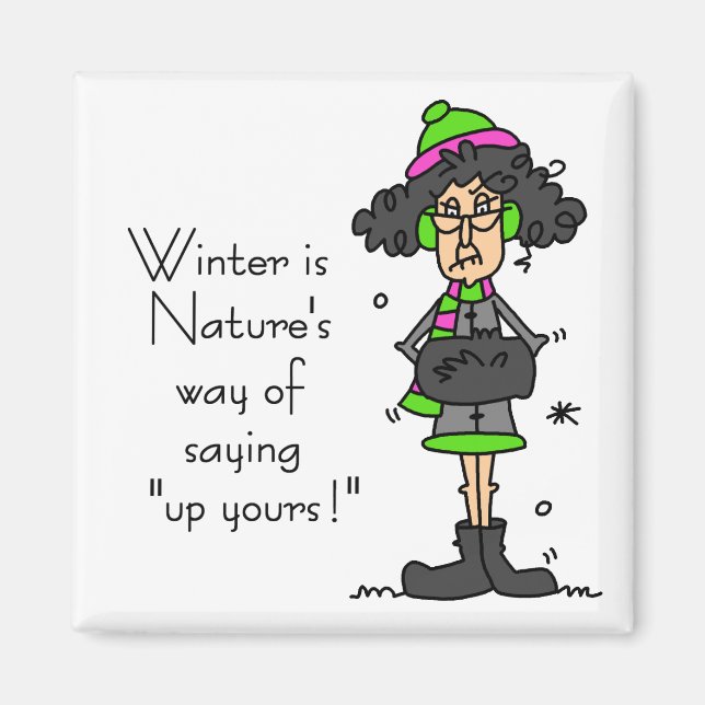 Aimant Pas un fan d'hiver (Devant)