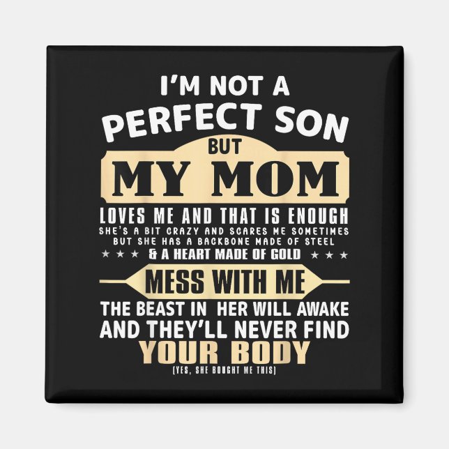 Aimant Pas un fils parfait mais maman aime les hommes de  (Devant)