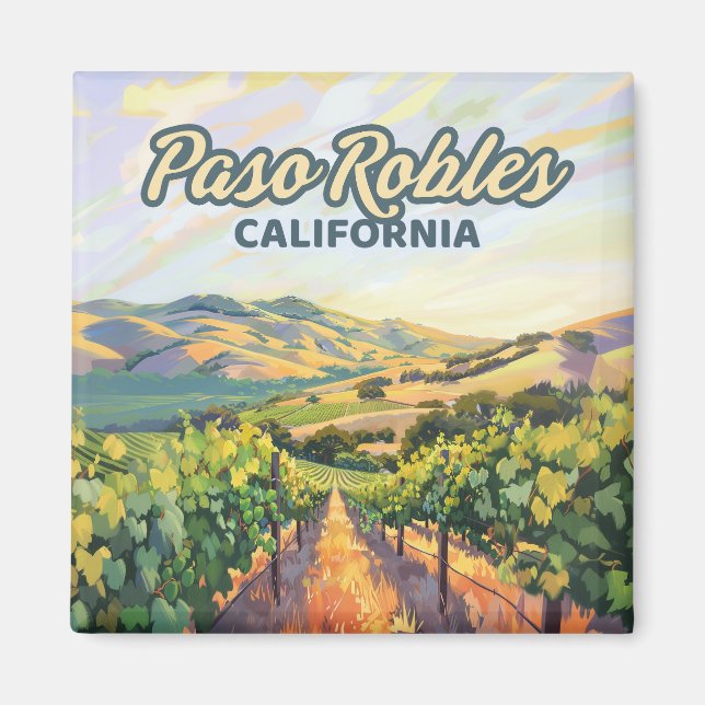 Aimant Paso Robles California Vineyard Côte Centrale (Devant)