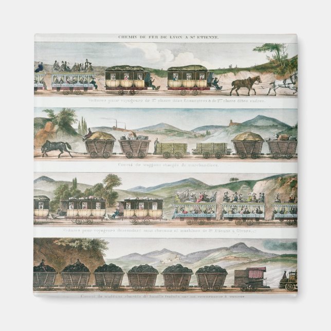 Aimant Passagers et fret sur la première ligne française (Devant)