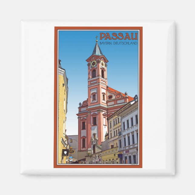 Aimant Passau - Pfarrkirche St Paul (Devant)