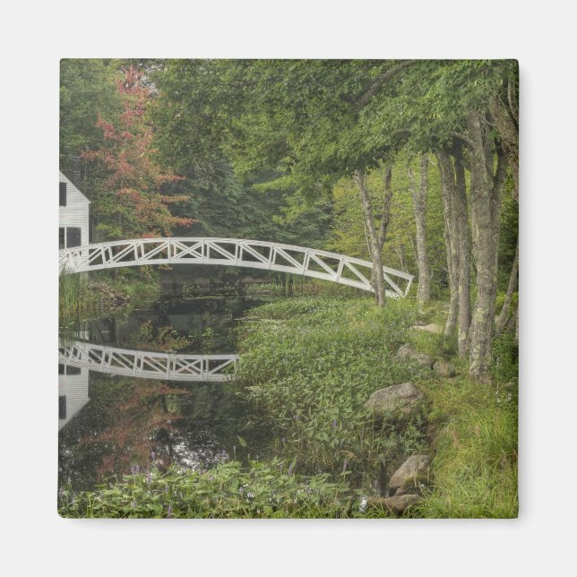 Aimant Passerelle blanche, Somesville, Mont Desert (Devant)