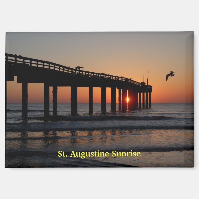 Aimant Passerelle de pêche St Augustine en Floride (Recto)