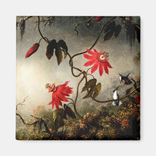 Aimant Passion Flowers with Hummingbirds by M.J. Heade
