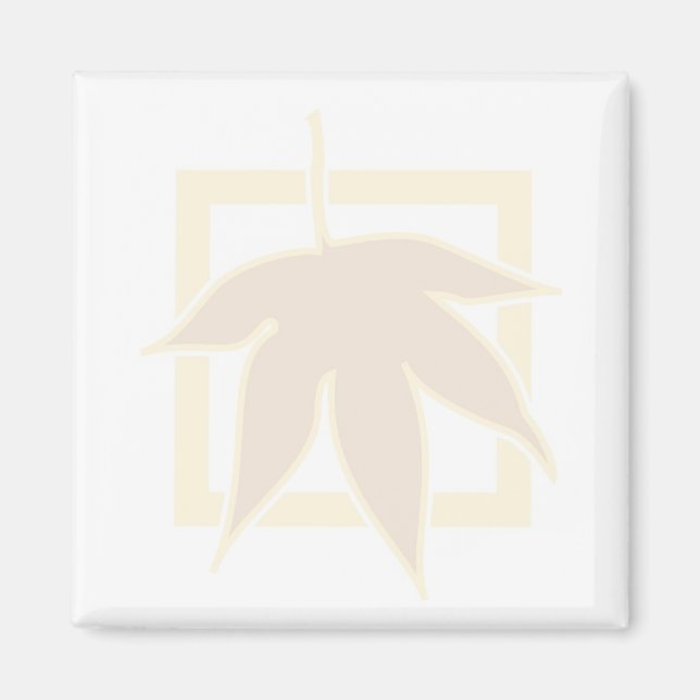 Aimant Pastel Automne Feuille d'érable (Devant)