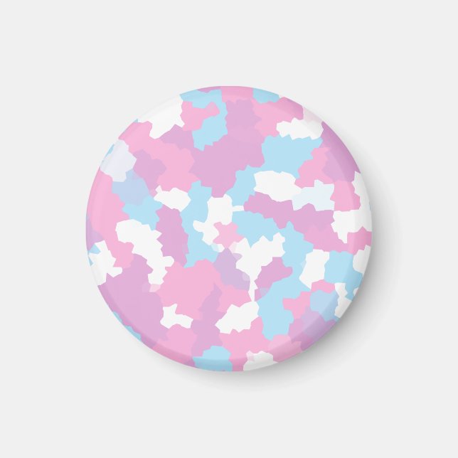 Aimant Pastel Camouflage Motif d'art Abstrait (Devant)