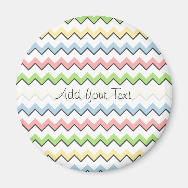 Aimant Pastel Chevron-Drop Shadow par Shirley Taylor (Devant)