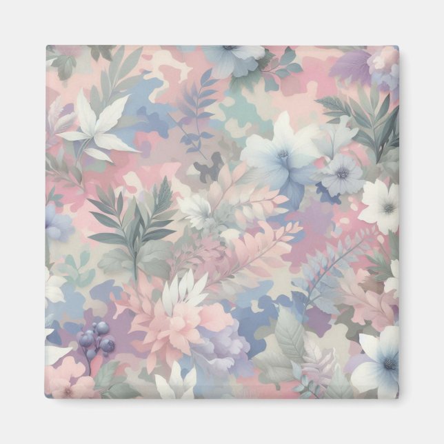 Aimant Pastel de printemps/pâques fleuri/tropical (Devant)