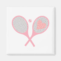 Pastel Heart Tennis Lecteur Racquettes Ball Design