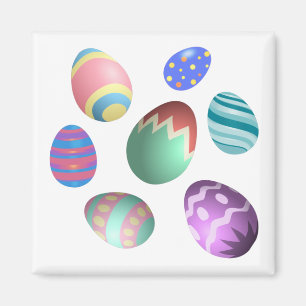 Aimant Pastel Oeuf de Pâques Coloré Oeufs de Pâques Décor