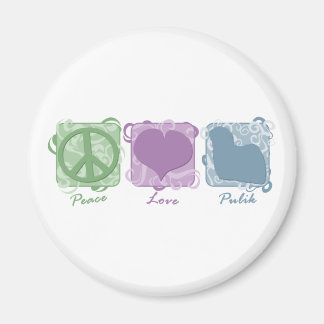 Aimant Pastel Peace, Love et Pulik