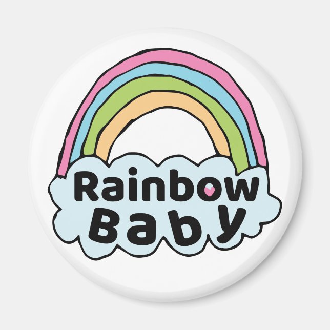 Aimant Pastel Rainbow Baby Birth Blessing Birth Miracle (Devant)