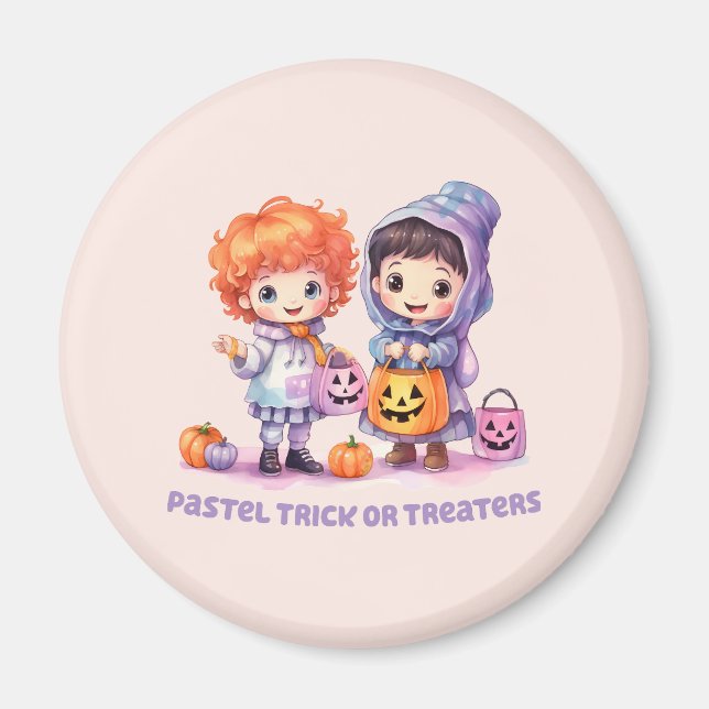 Aimant Pastel Trick ou Traitements (Devant)