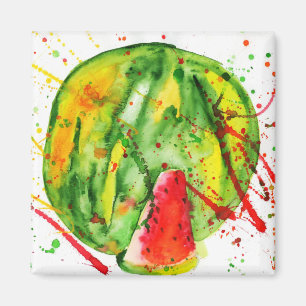 Aimant pastèque Abstraite couleur vive