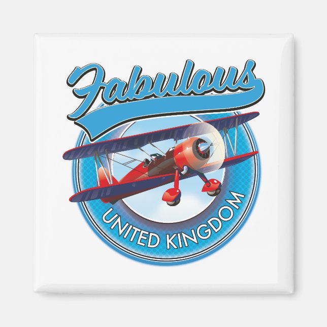 Aimant Patch de voyage au Royaume-Uni fabuleux. (Devant)