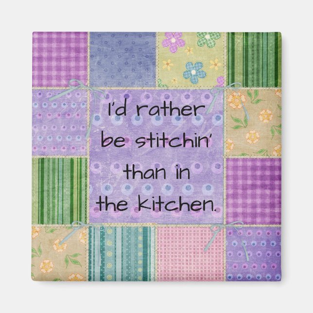 Aimant Patchwork de pays de Quilter (Devant)