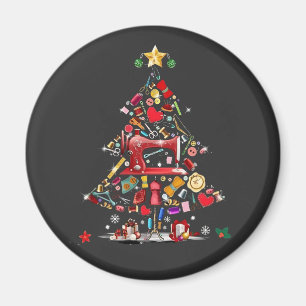 Aimant Patchwork Joyeux Noël Arbre Patchwork Quilting