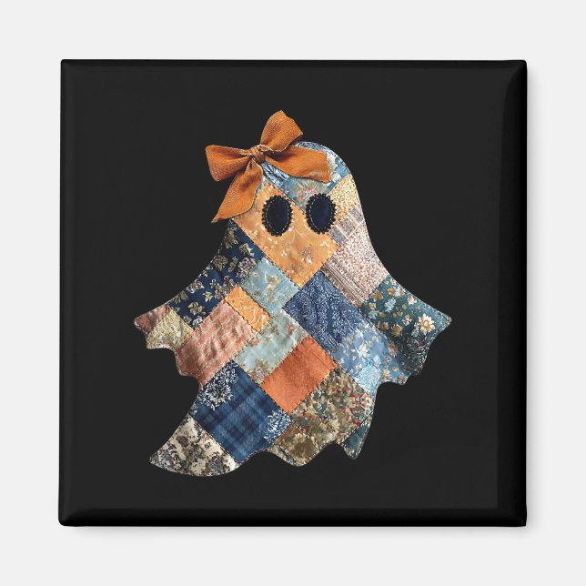 Aimant Patchwork Quilter Fall Ghost Bow Bloc Autum (Devant)