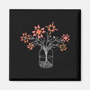 Aimant Patchwork sy Jar Funny Bloc de Courtepointe Fleur