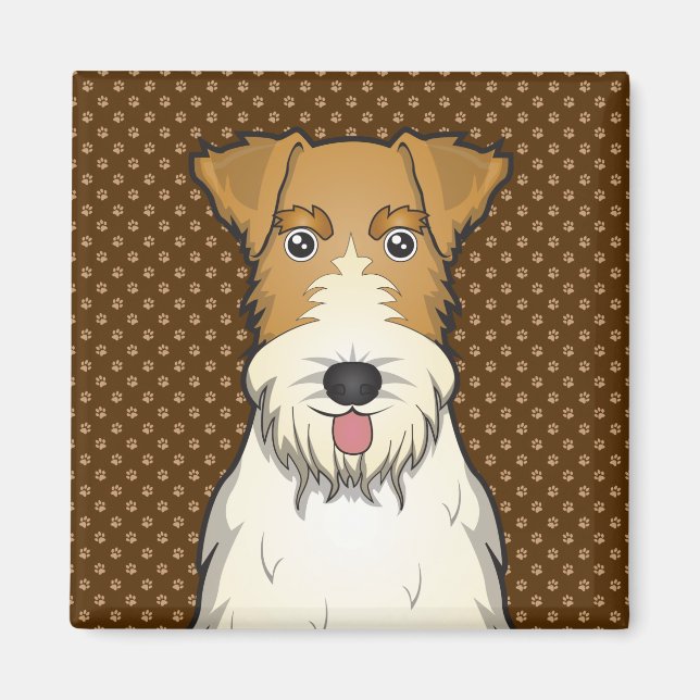 Aimant Pâtes de dessin de chien de Terrier Fox Wire (Devant)