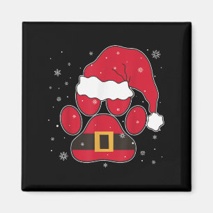 Aimant Pâtes Santa Hat Chien Chat Paw Noël Animaux de com