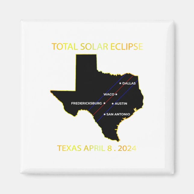 Aimant Path Of Solar Eclipse 2024 Interactive Map Texas E (Devant)