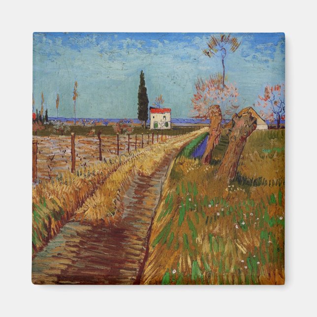 Aimant Path Through a Field, Willows by Vincent van Gogh (Devant)