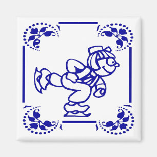 Aimant Patinage de glace néerlandais de garçon