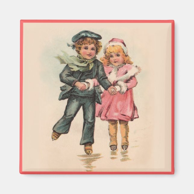 Aimant Patinage de Noël (Devant)