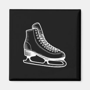 Aimant Patinage sur glace - Ligne de sports d'hiver Plan