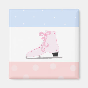 Aimant Patinage sur glace rose