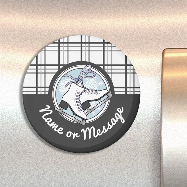 Aimant Patinage Tartan moderne personnalisé (Créateur téléchargé)