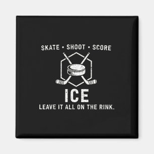Aimant Patiner Tirer Marquer Patinoire de Hockey sur Glac