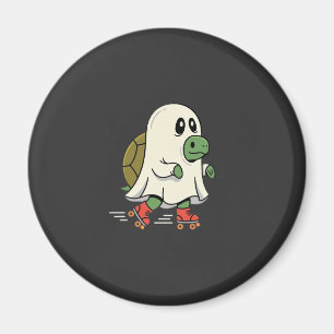 Aimant Patins à roulettes Tortue Fantôme Design Halloween