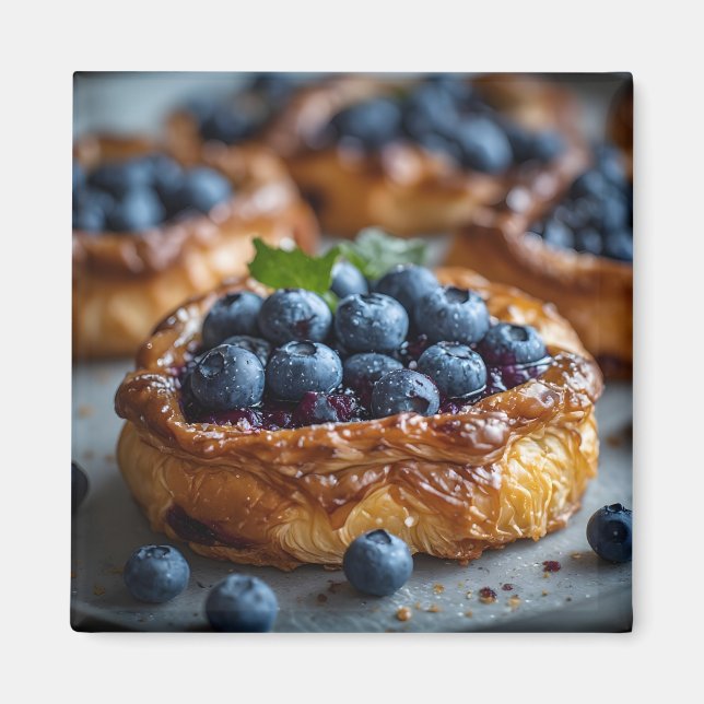 Aimant Pâtisserie danoise aux myrtilles (Devant)