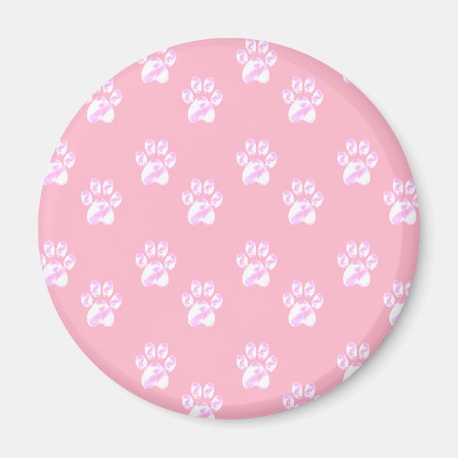 Aimant Patounes blanches mignonnes (Devant)