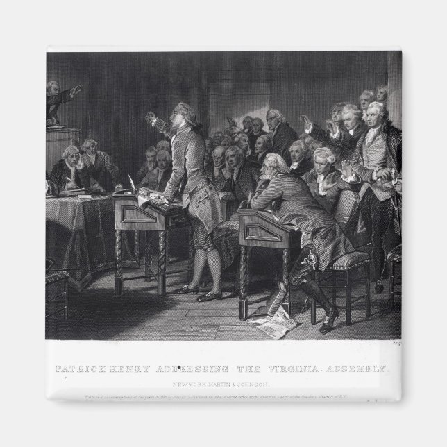 Aimant Patrick Henry s'adressant à l'Assemblée de Virgini (Devant)