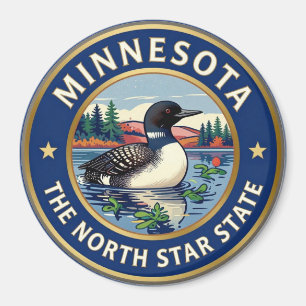 Aimant 🌊 Patrimoine du Plongeon Huard du Minnesota