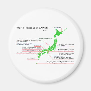 Aimant Patrimoine mondial au JAPON