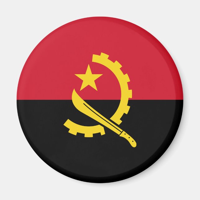 Aimant Patriotic Angolan Flag (Devant)