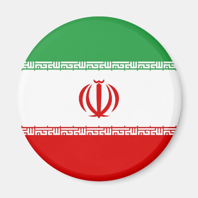 Aimant Patriotic Iran Flag (Devant)