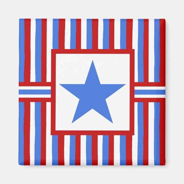 Aimant patriotique américain d'art populaire (Devant)