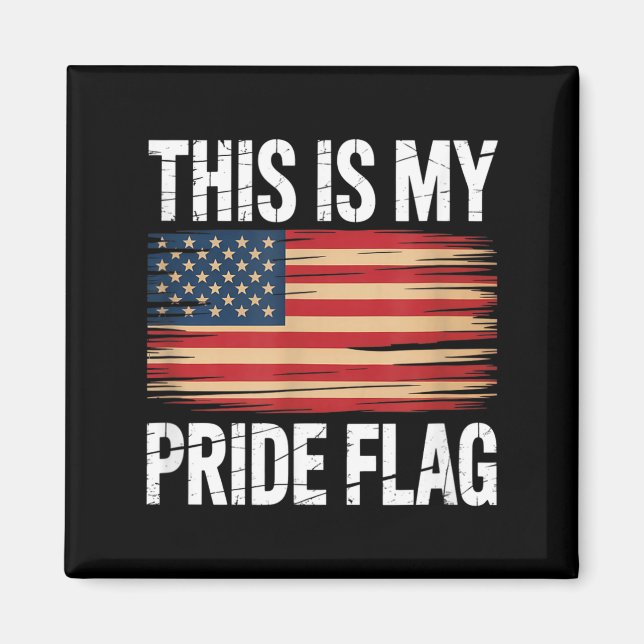 Aimant Patriotique c'est drapeau de fierté États-Unis amé (Devant)