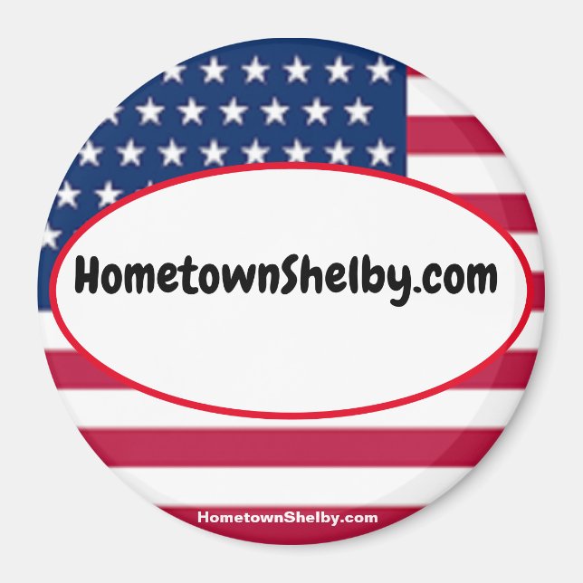 aimant patriotique HometownShelby.com (Devant)