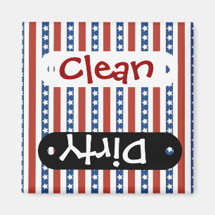 Aimant Patriotique Rouge Bleu Bleu Étoiles et rayures Li