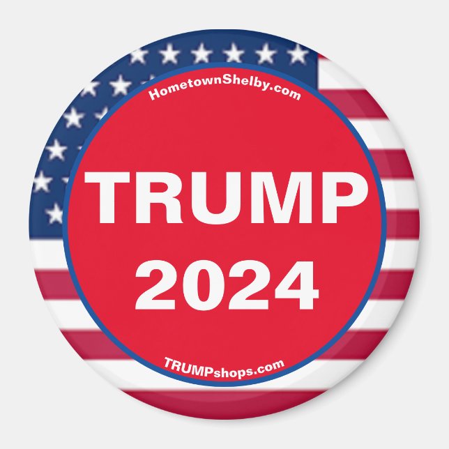 Aimant patriotique TRUMP 2024 (Devant)