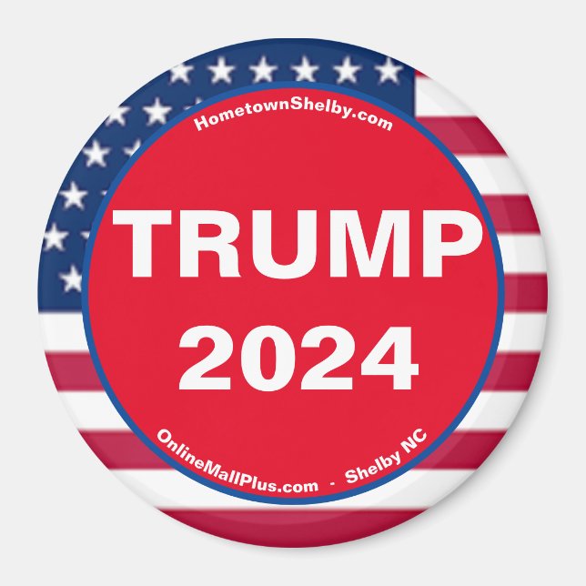Aimant patriotique TRUMP 2024 (Devant)